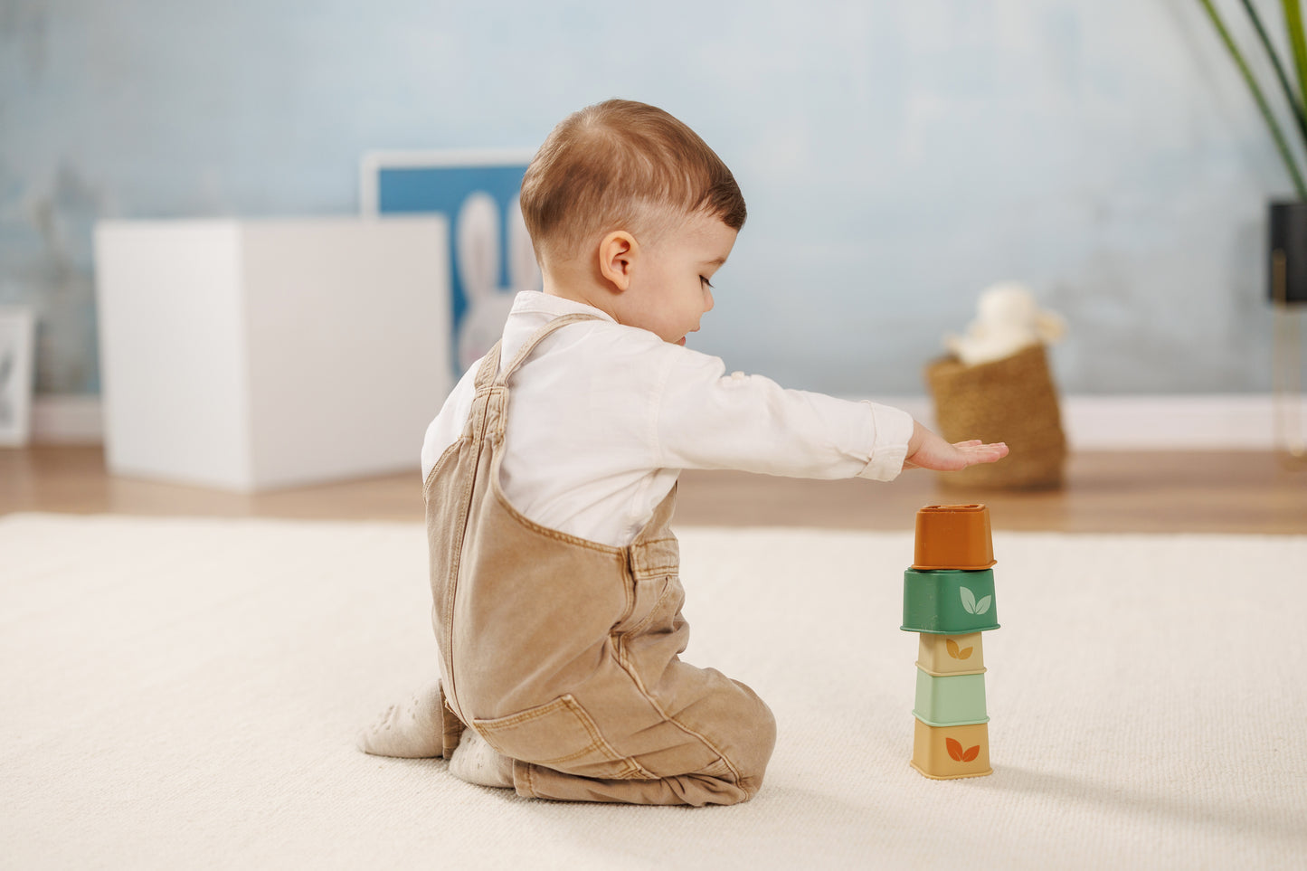 Silicone Stacking Tower Green