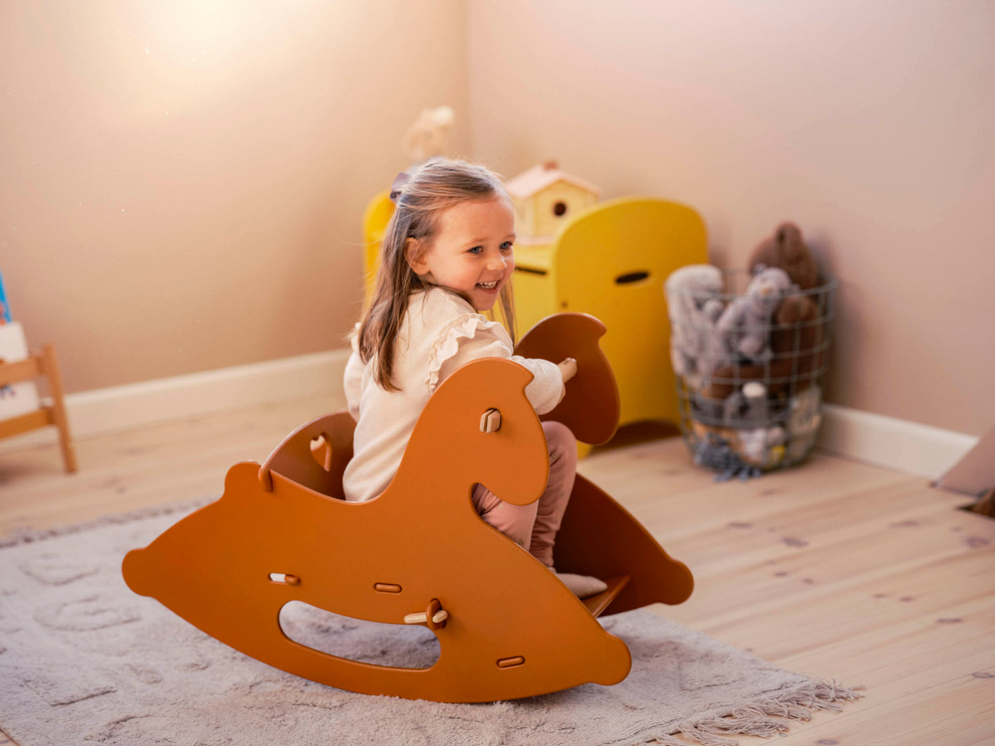 Wooden Rocking Horse - Brown