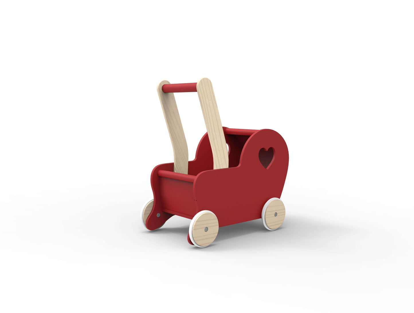 Dolls Stroller pram - Heart Red