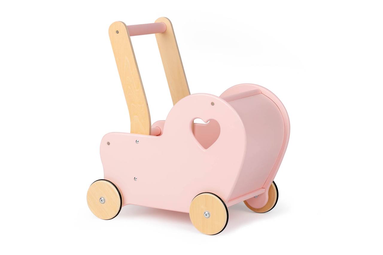 Dolls Stroller pram - Heart Pink