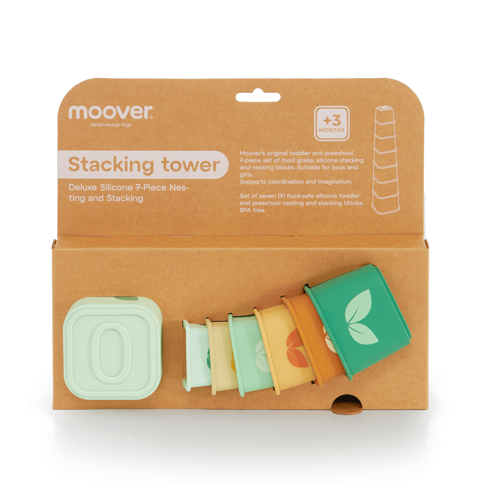 Silicone Stacking Tower Green