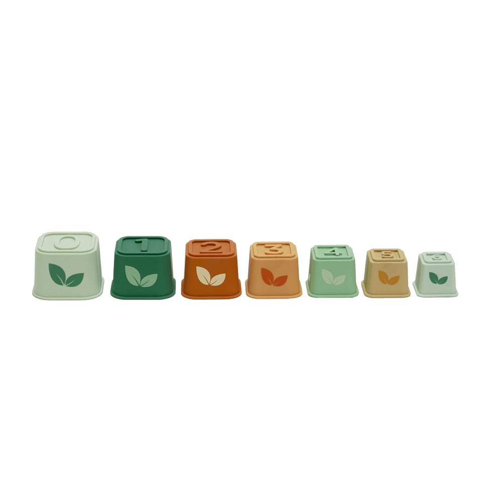Silicone Stacking Tower Green