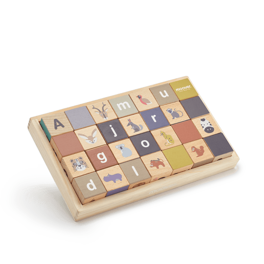 Alphabet blocks wild animals