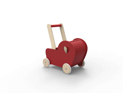Dolls Stroller pram - Heart Red