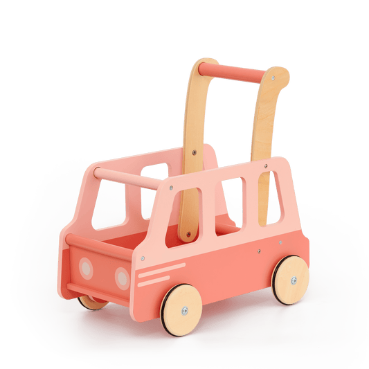 Push school bus Assembled pink