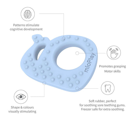 Wally Whale Teething Toy - Light Blue