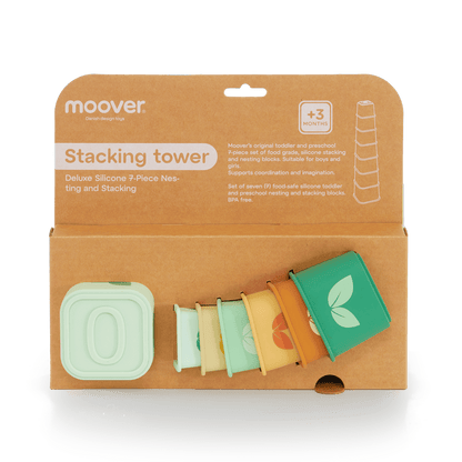 Silicone  Stacking Tower Green